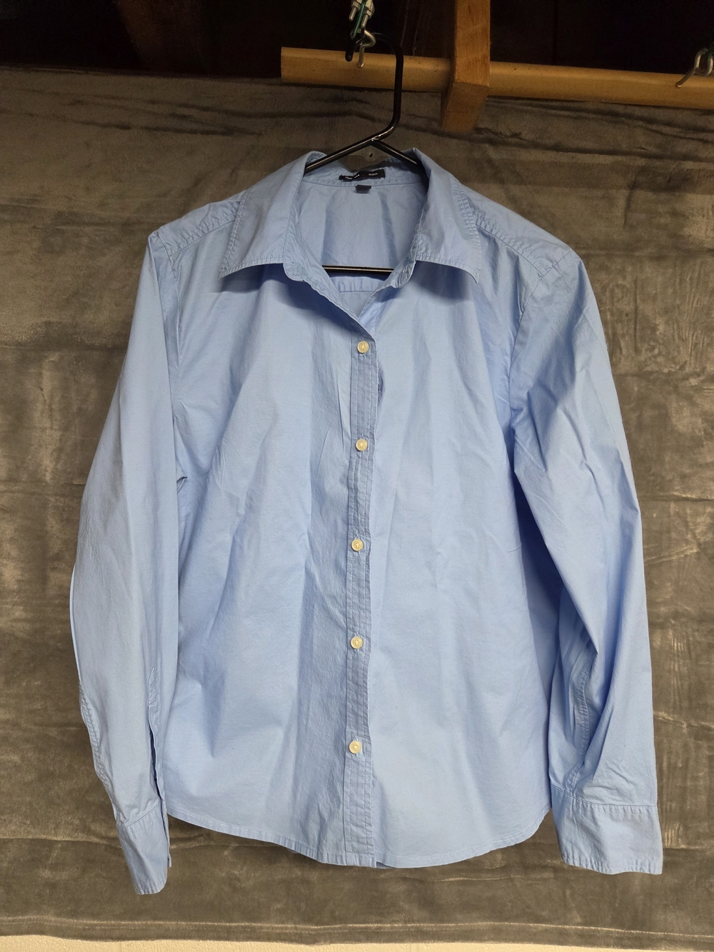 GAP Light Blue Women's Button-Up Blouse